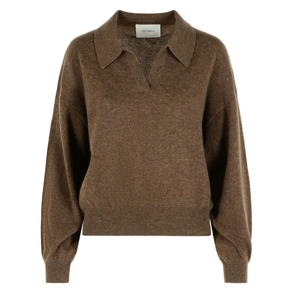 Lisa Yang 'Katriel' Dark Truffle Cashmere Sweater Women